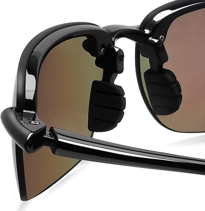 JULI Sports Sunglasses for Men Women Tr90 Rimless Frame for Running Fishing Baseball Driving MJ8001