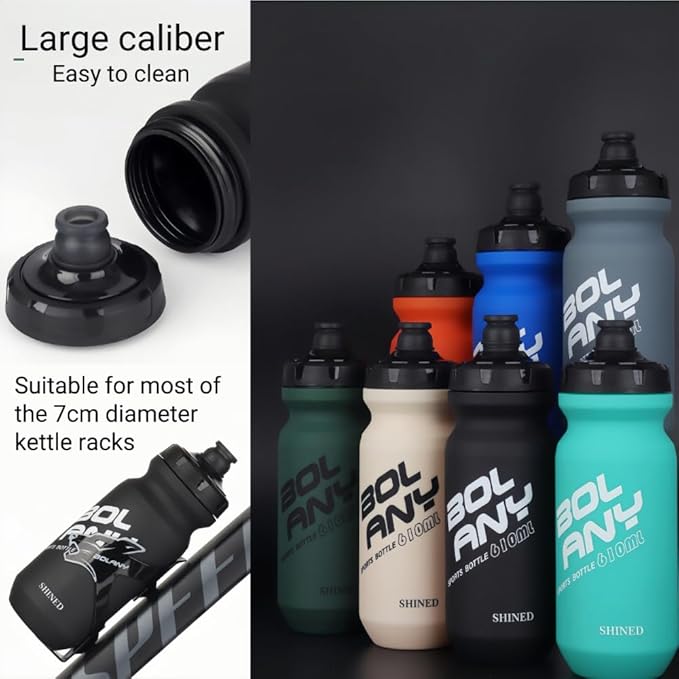 20oz Lightweight Sports Water Bottle PP Material BPA Free Squeeze Jet Straight Drink Cup Portable Outdoor Cycling Bottle (Blue)