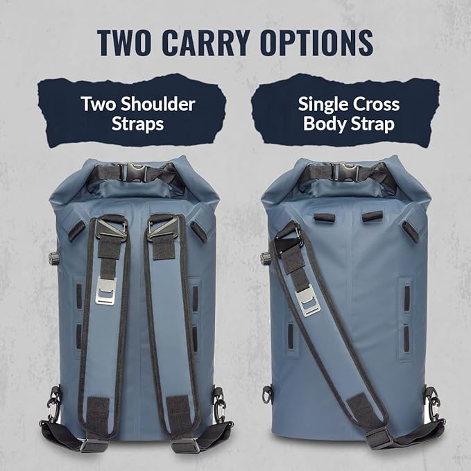 20L Waterproof Cooler Roll Top Backpack Sack, Heavy-Duty Soft Insulated Bag Doubles as Dry Bag, Holds 14+ Cans and Room for ice, Ideal for Boating, Fishing, Kayaking, Hiking, Beach, Camping