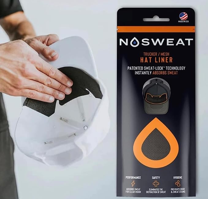 Trucker Hat Sweat Liner & Mesh Hat Sweat Guard Bands | Prevents Odor & Stains | Made in The USA - 3 | 6 | 12 | 25 Pack