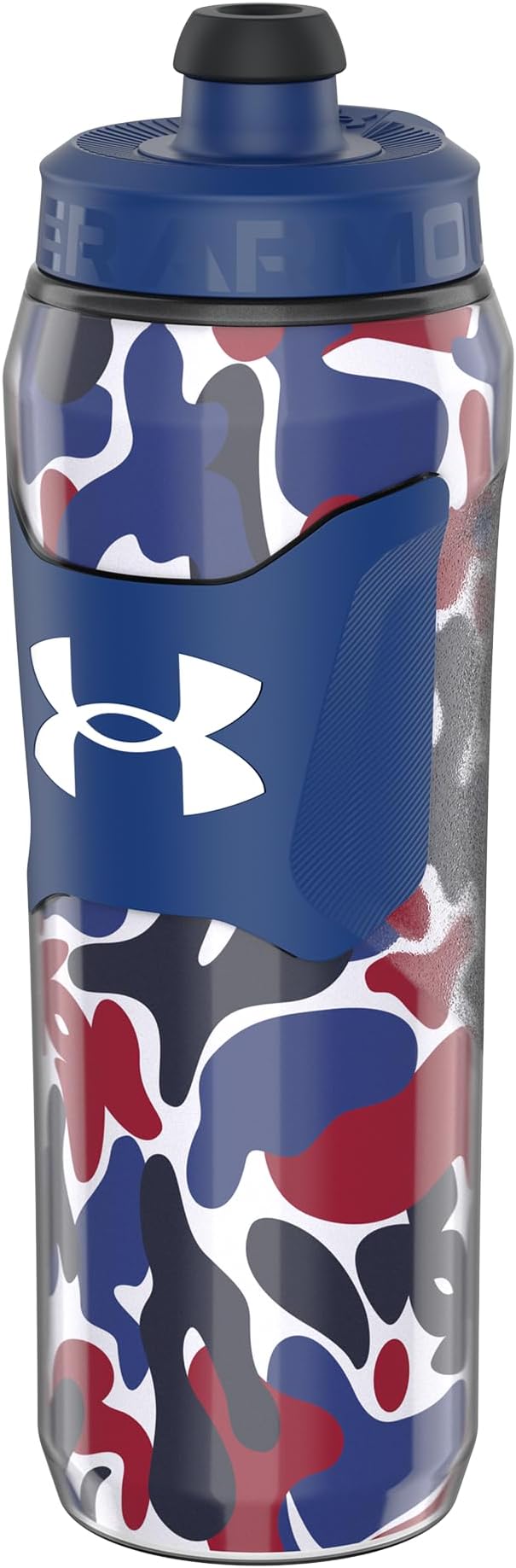 Under Armour 28oz Playmaker Squeeze Insulated 2 - Sports Water Jug, Leak Resistant for Baseball, Football & More, Royal Hypercamo