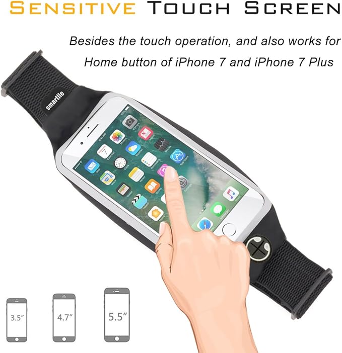 Fanny Pack Running Belt Waist Phone Holder/Bag Women & Men for iPhone 15 14 13 12 11 pro Max/Xs Max/XR/X/8/7/6s Plus, 6/SE, for Galaxy S/A/Note, Gym Workout Fitness Gear