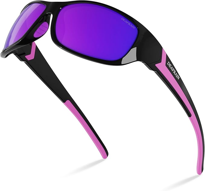 DEAFRAIN Polarized Sports Sunglasses for Men Women Driving Fishing Cycling Running UV Protection