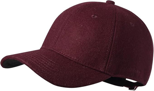 GADIEMKENSD Unstructured Wool Baseball Caps Winter Warm Hat Adjustable