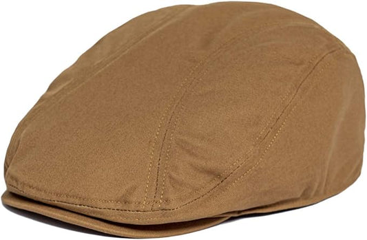 BOTVELA Men Cotton Twill Newsboy Flat Ivy Driving Hat Fitted Cap