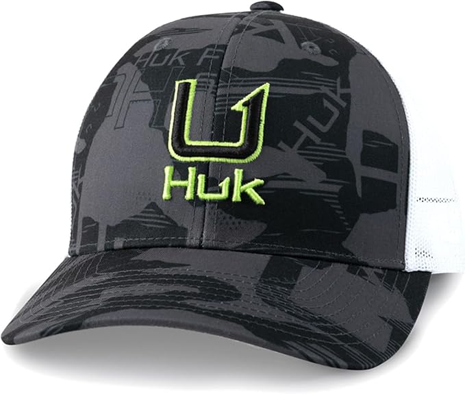 HUK Men's Trucker, Anti-Glare Snapback Fishing Hat