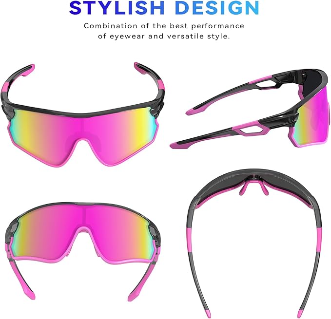 BEACOOL Polarized Sports Sunglasses for Men Women Youth Baseball Cycling Running Driving Fishing Golf Motorcycle TAC Glasses