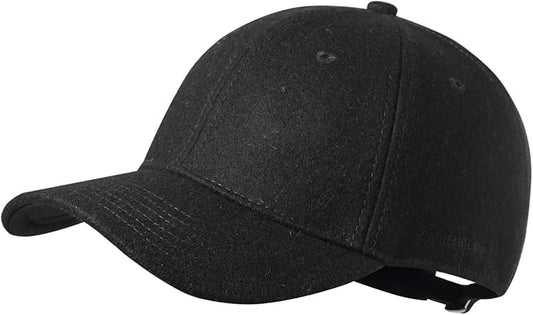 GADIEMKENSD Unstructured Wool Baseball Caps Winter Warm Hat Adjustable