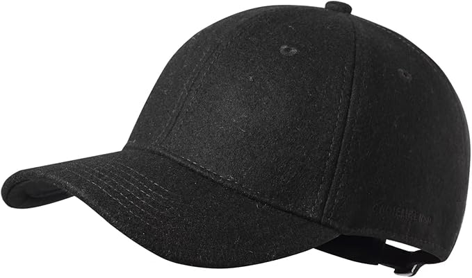 GADIEMKENSD Unstructured Wool Baseball Caps Winter Warm Hat Adjustable