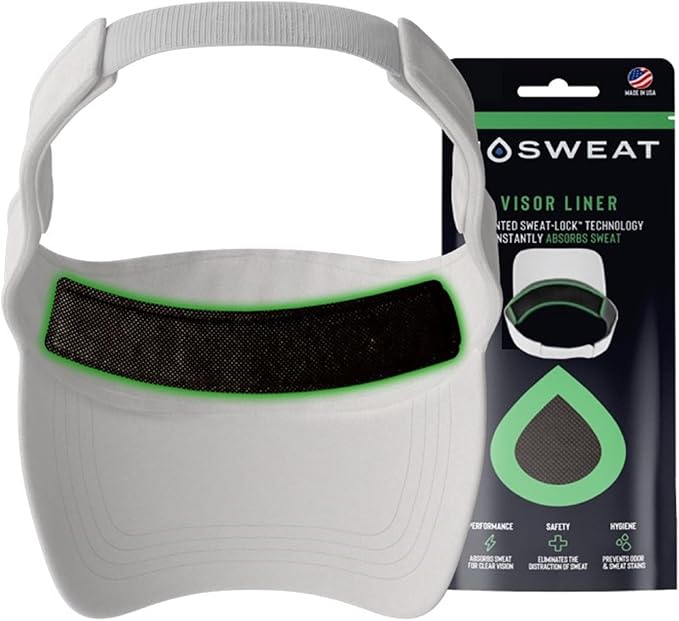 Cap Sweat Guard Liner | PGA Tour Licensed | Prevents Stains & Odor | Hat Visor Sweatband | Made in The USA - 3 | 6 | 12 | 25