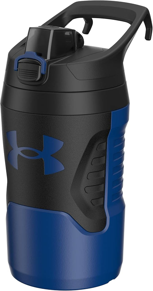 Under Armour 32 oz Insulated Water Bottles - Sports Water Jug with Fence Hook, Leak Resistant for Baseball, Football & More, 32 oz Insulated, Royal/Black