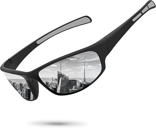 Sports Polarized Sunglasses for Men Women Wrap Around Sun Glasses Fishing Cycling Driving Running UV Protection