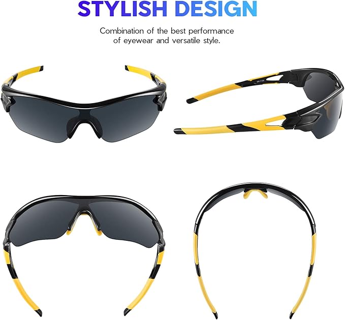 BEACOOL Polarized Sports Sunglasses for Men Women Youth Baseball Cycling Running Driving Fishing Golf Motorcycle TAC Glasses