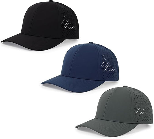 kozinu Quick Dry Baseball Cap Curved Brim Snapback Hat Laser Cut Mesh Ball Cap Golf Ball Cap for Men Women