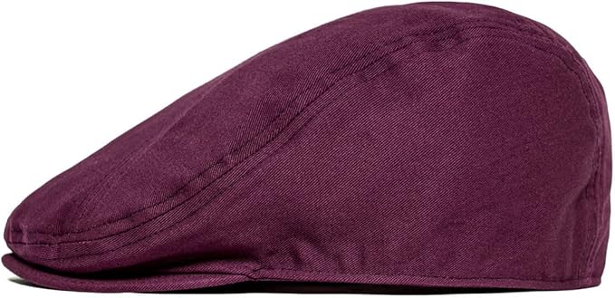 BOTVELA Men Cotton Twill Newsboy Flat Ivy Driving Hat Fitted Cap