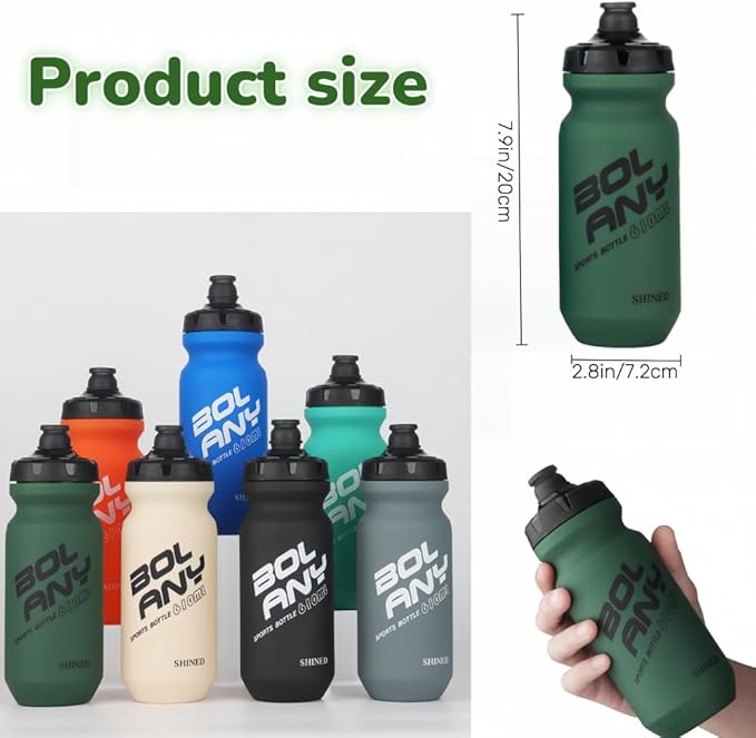 20oz Lightweight Sports Water Bottle PP Material BPA Free Squeeze Jet Straight Drink Cup Portable Outdoor Cycling Bottle (Green)