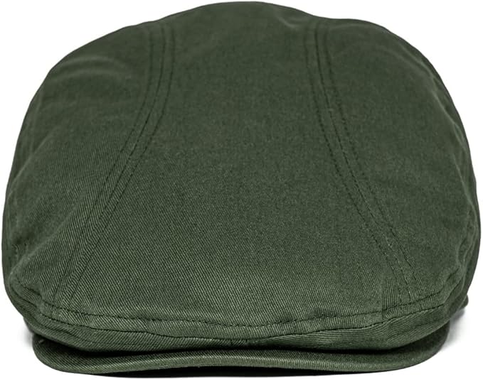 BOTVELA Men Cotton Twill Newsboy Flat Ivy Driving Hat Fitted Cap