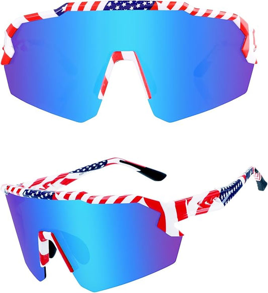 Ukoly Baseball Sunglasses For Men Women,Sports Sunglasses For Baseball Running Cycling UV400 protection TR90 Frame 615