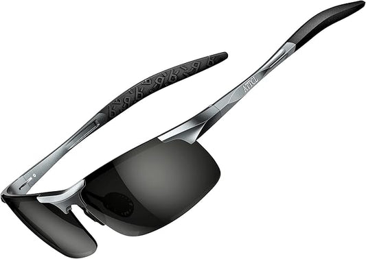 ATTCL Men's Fashion Driving Polarized Sunglasses for Men - Al-Mg metal Ultralight Frame