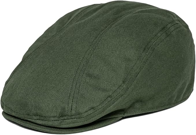 BOTVELA Men Cotton Twill Newsboy Flat Ivy Driving Hat Fitted Cap