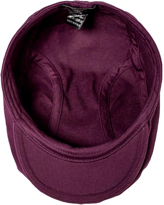 BOTVELA Men Cotton Twill Newsboy Flat Ivy Driving Hat Fitted Cap