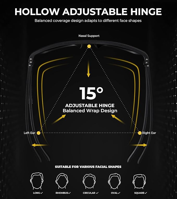 KALIYADI Mens Sun-Glasses Polarized Sunglasses-Men: Classic Sunglasses with Ultraviolet Protection for Driving Fishing Golf