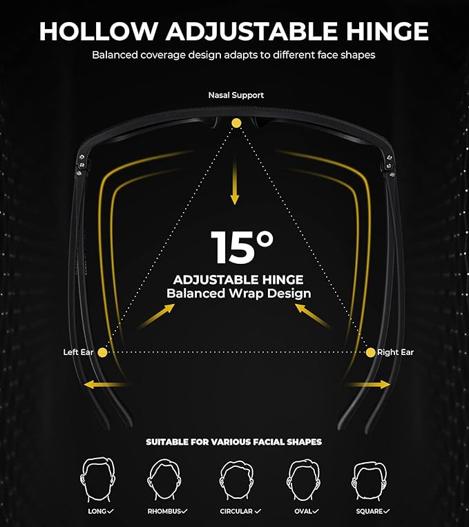 KALIYADI Mens Sun-Glasses Polarized Sunglasses-Men: Classic Sunglasses with Ultraviolet Protection for Driving Fishing Golf