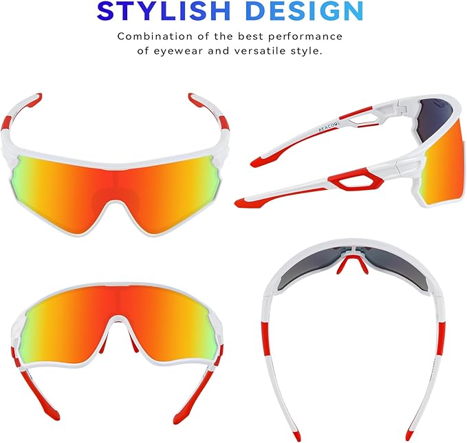 BEACOOL Polarized Sports Sunglasses for Men Women Youth Baseball Cycling Running Driving Fishing Golf Motorcycle TAC Glasses