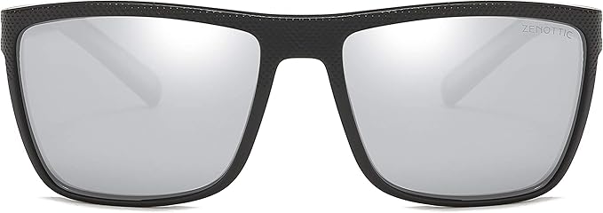 ZENOTTIC Polarized Sunglasses for Men Lightweight TR90 Frame UV400 Protection Square Sun Glasses