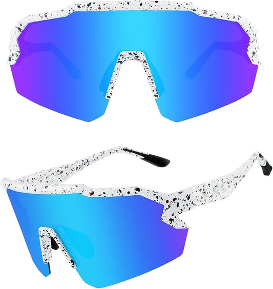 Ukoly Baseball Sunglasses For Men Women,Sports Sunglasses For Baseball Running Cycling UV400 protection TR90 Frame 615