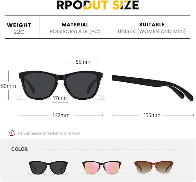 Sunglasses Womens Polarized Sunglasses for Mens Womens Retro Mirror Lens for Driving Fishing UV400 Protection