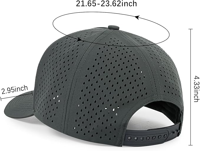 kozinu Quick Dry Baseball Cap Curved Brim Snapback Hat Laser Cut Mesh Ball Cap Golf Ball Cap for Men Women