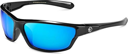 Nitrogen Polarized Wrap Around Sport Sunglasses for Men Women UV400 Driving Fishing Running Sun Glasses