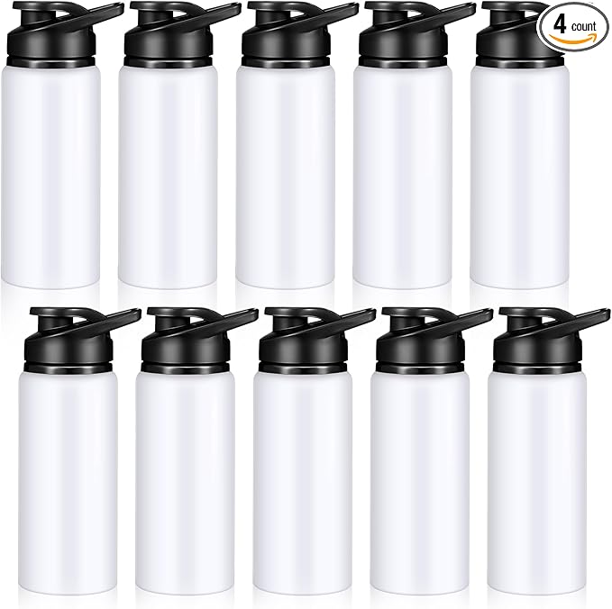 CHENGU Water Bottle Bulk 20 oz Aluminum Reusable Bottles Lightweight Snap Lid Water Cups Easy Carry Leak Proof Travel Tumbler for Gym Sports Camping Hiking Fishing