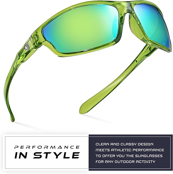 Nitrogen Polarized Wrap Around Sport Sunglasses for Men Women UV400 Driving Fishing Running Sun Glasses