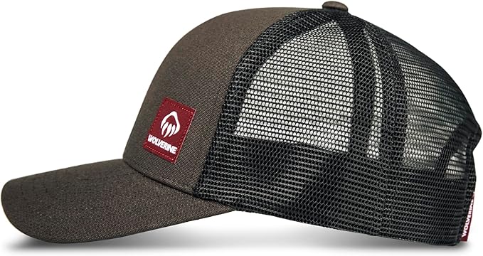 Wolverine Trucker Hat | Mesh Back | Snapback | Adjustable | Rugged | Durable | Workwear