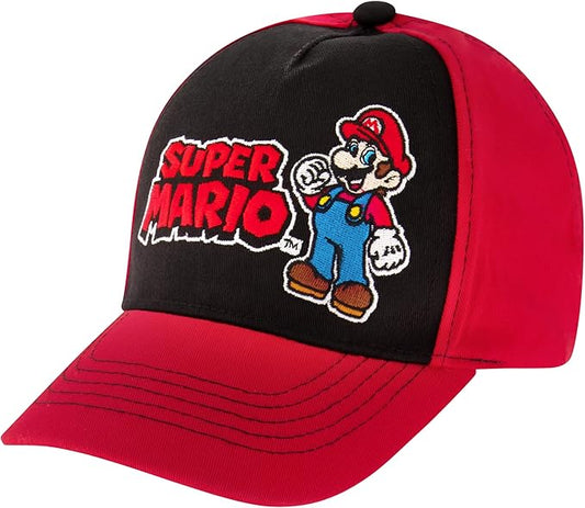 Nintendo Boys Baseball Cap, Super Mario Adjustable Kids Hat for Ages 4-7