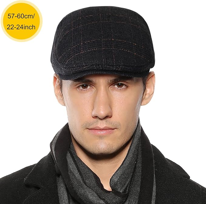 Sumolux Mens Newsboy Hat Flat Cap Gatsby Newsboy Lvy Irish Hats Driving Cabbie Hunting Cap