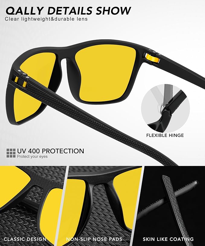 Polarized Sunglasses Men, Mens Sunglasses Polarized UV protection Lightweight Sun Glasses for Driving Fishing Golf