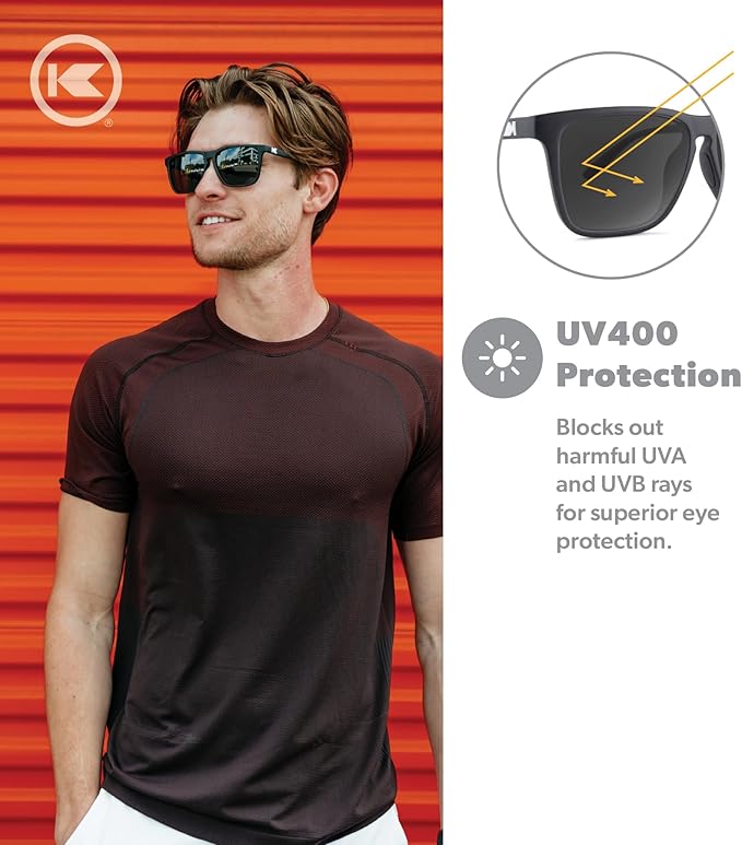 Knockaround Fast Lanes and Fast Lanes Sport Polarized Lightweight Sunglasses for Men & Women - UV400 Protection - Running