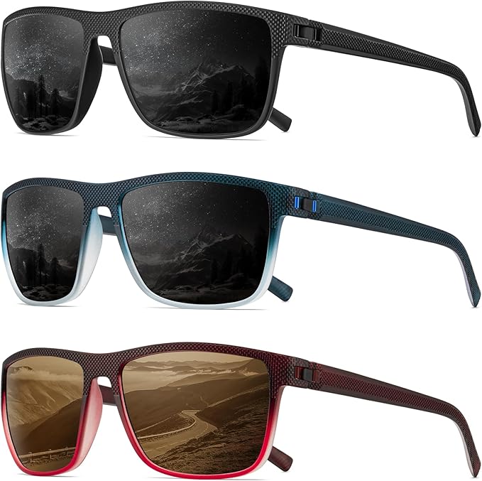 Polarized Sunglasses Men, Mens Sunglasses Polarized UV protection Lightweight Sun Glasses for Driving Fishing Golf