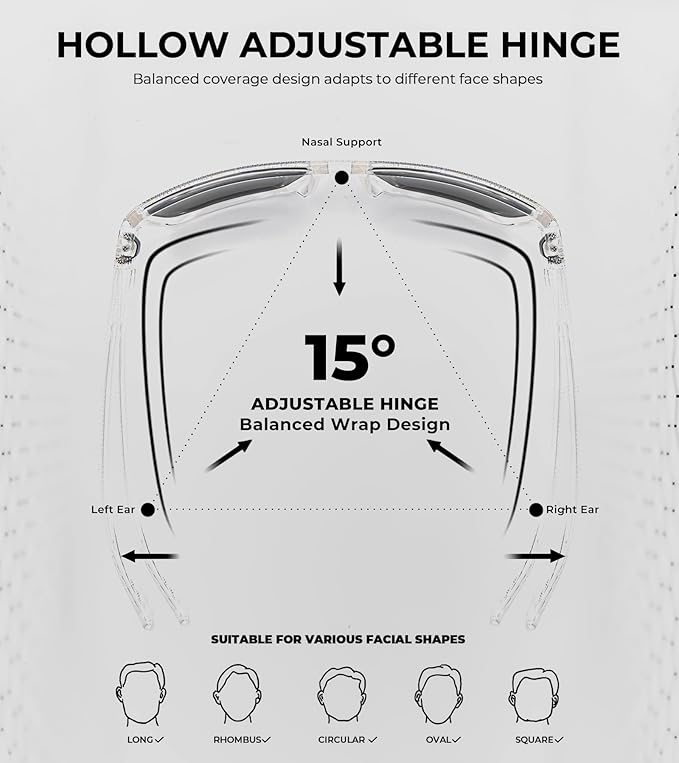 KALIYADI Polarized Sunglasses for Men, Lightweight Sun Glasses with UV Protection for Driving Fishing Golf