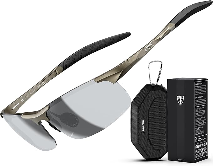 ATTCL Men's Fashion Driving Polarized Sunglasses for Men - Al-Mg metal Ultralight Frame