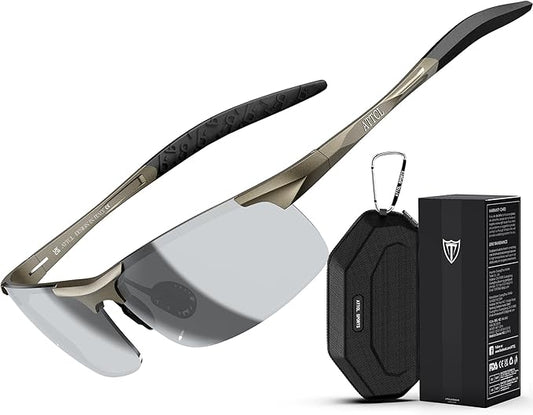 ATTCL Men's Fashion Driving Polarized Sunglasses for Men - Al-Mg metal Ultralight Frame