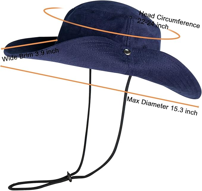 ZOORON Bucket Hat Wide Brim Boonie Hats Safari Hat for Hiking Fishing Outdoor