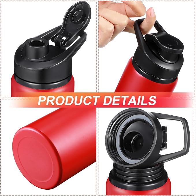 CHENGU Water Bottle Bulk 20 oz Aluminum Reusable Bottles Lightweight Snap Lid Water Cups Easy Carry Leak Proof Travel Tumbler for Gym Sports Camping Hiking Fishing