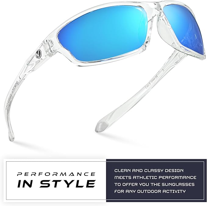 Nitrogen Polarized Wrap Around Sport Sunglasses for Men Women UV400 Driving Fishing Running Sun Glasses