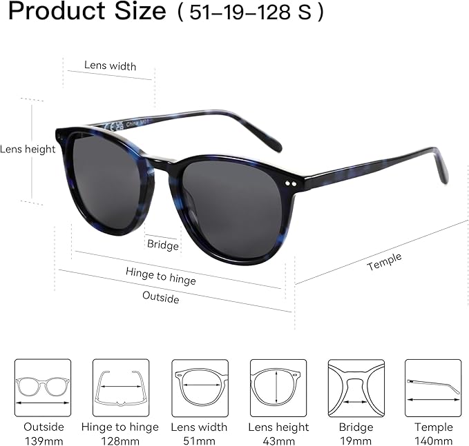 ZENOTTIC Round Polarized Sunglasses Women: UV400 Protection Classic Retro Circle Shades for Driving Fishing Golf Fashion