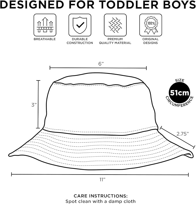 DC Comics Bucket Baseball Cap, Batman Toddler Sun Hat for Ages 2-4