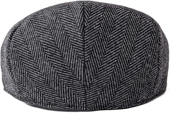 Men's Wool Tweed Newsboy Ivy Cap Gatsby Golf Flat Hat